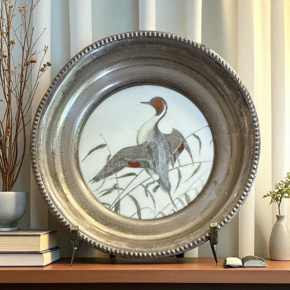Vintage Frank M Whiting Sterling Silver Delano Studios Duck Coaster